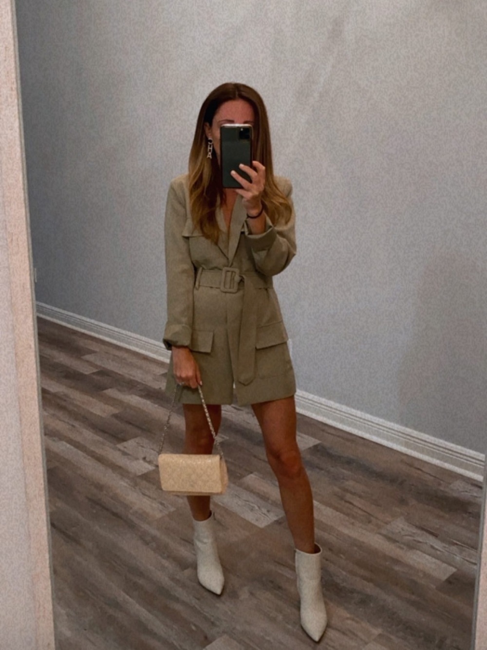 Lioness Mini Blazer Dress in Green xxs - Picture 4 of 4